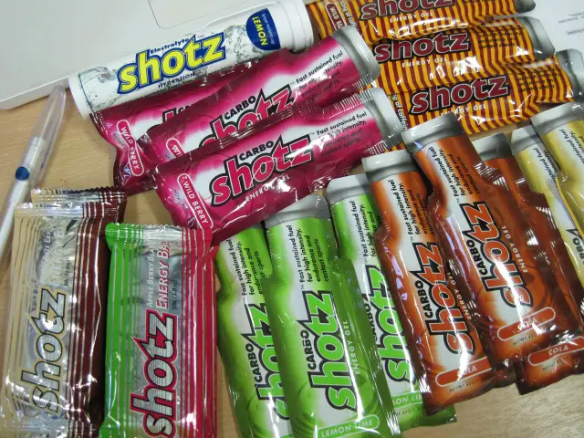 Tons of energy stuff from Shotz. Benji is hoping this stuff will see him through Dusk Till Dawn.