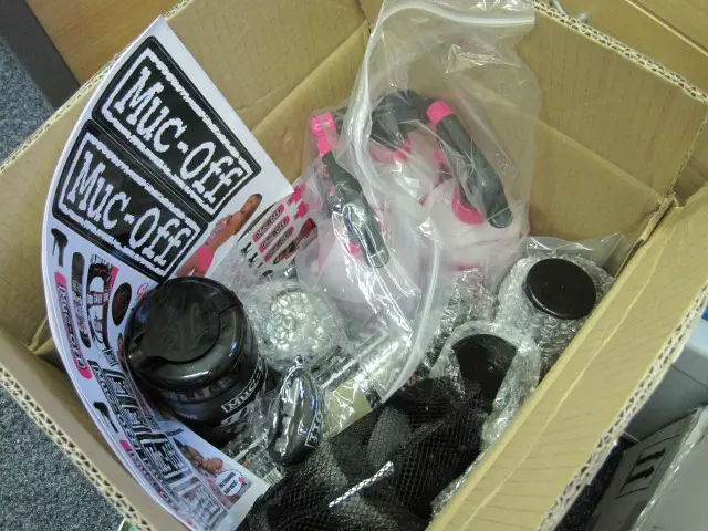 A box of pretty much everything that Muc-Off do!