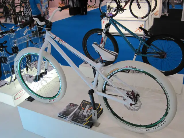 GHOST BIKE! The usual stylish collection of dirtjump bikes on the DMR stand.