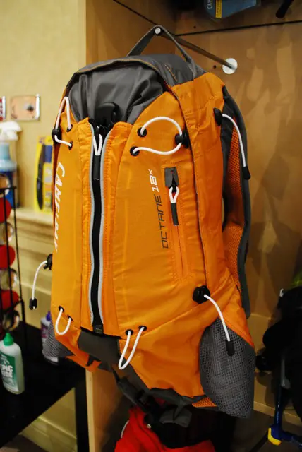 Camelbak Octane 18X. Another outdoors pack. Capacity: 16.4 litres (zipped up) to 20.9 litres (expanded).