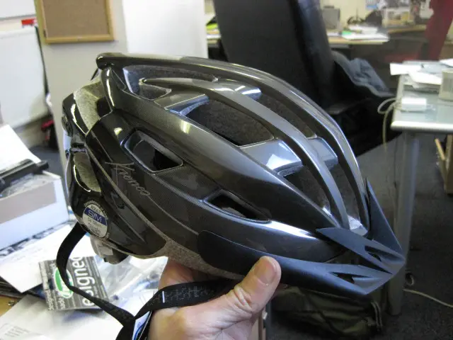 IXS X-Cronos helmet. We didn't really get along with the IXS helmets in last issue's group test so they've sent another one to see if that does any better. First impressions (wearing whilst typing at a desk) are favourable :-)