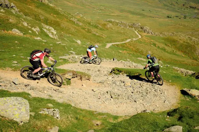The Singletrack Formation Trackstanding Team chose this moment to show off their skills.