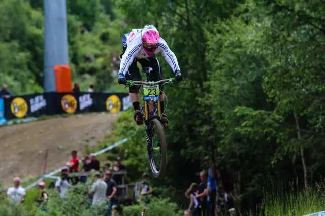 Drew Carters having a scary moment at the Fort William WC