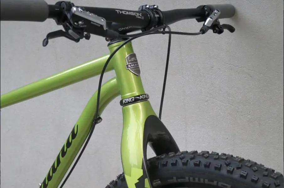 Shand's own carbon fork up front