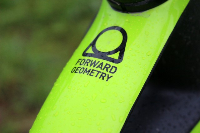 Mondraker pioneered the Forward Geometry concept which means the bike is longer but your contact points remain the same.