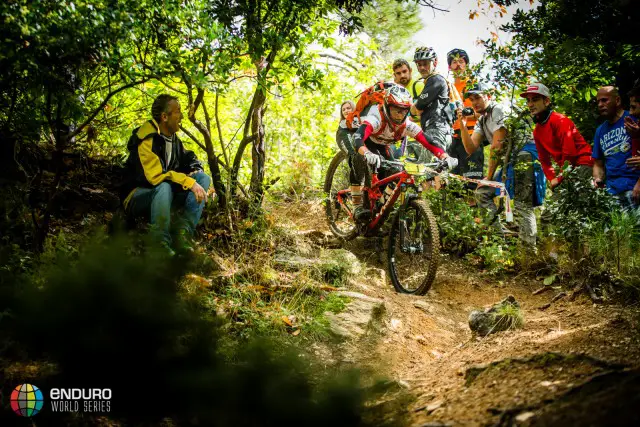 Tracy Moseley on stage five. EWS round 8, Finale Ligure, Italy. Photo by Matt Wragg.