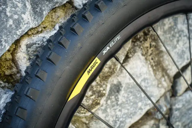 The XA Elite alloy rim, with interspoke milling to save weight