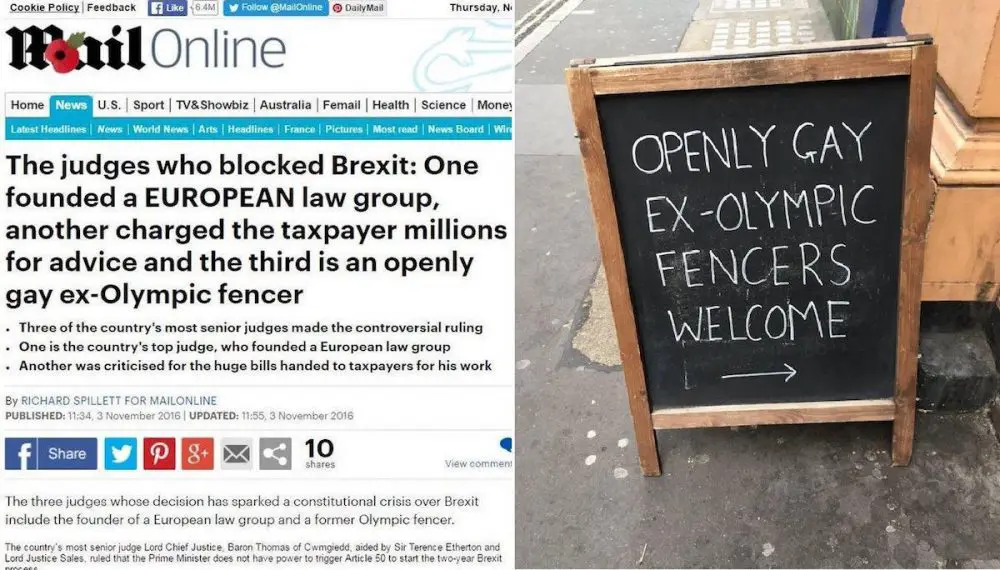 daily mail tabloid newspaper soho bikes gay brexit
