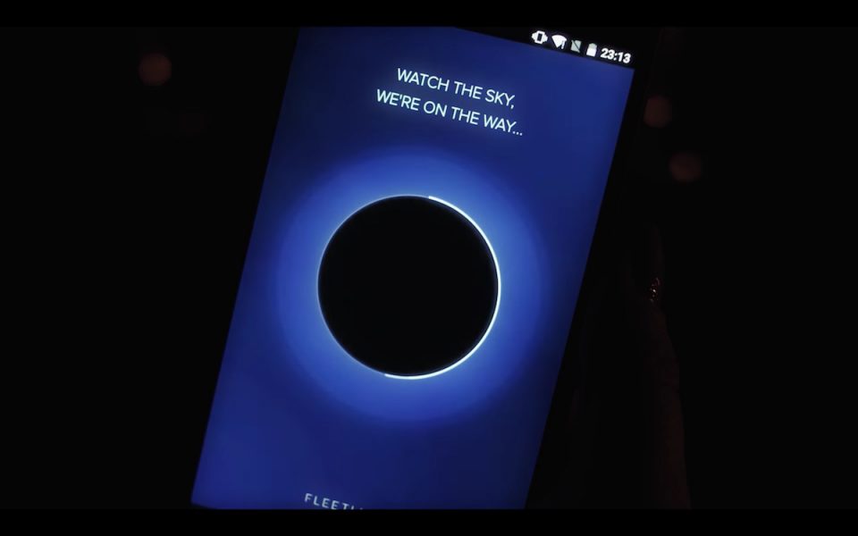 drone night light creepy ride app smartphone