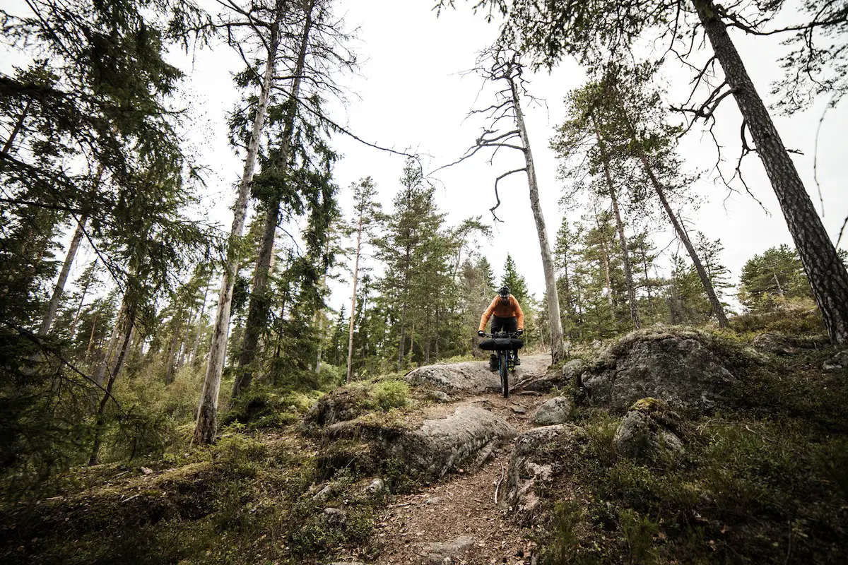 kona unit singlespeed bikepacking finland camping adventure trees