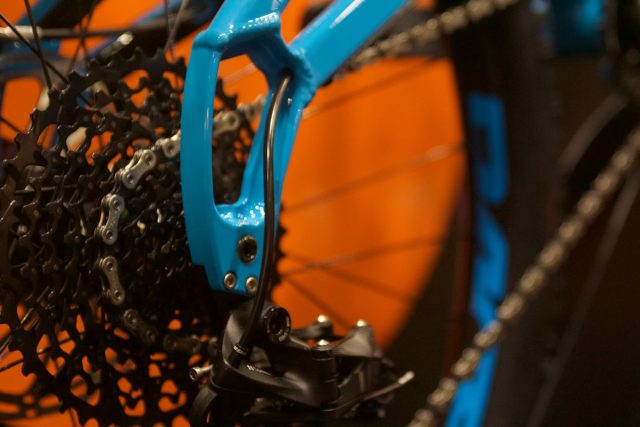 orange four london bike show blue full suspension 27.5 british made alloy single pivot rockshox 