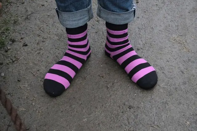 dexshell bamboo socks waterproof pink stripes puddle wet