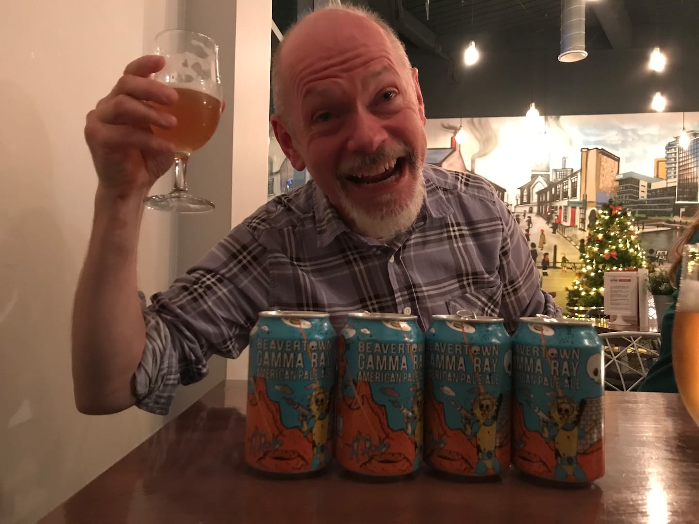 Andy is pretty happy with his beers