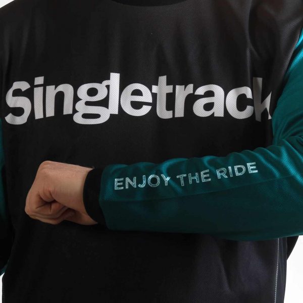 singletrack ride jersey 2020 green sleeve merch enjoy the ride