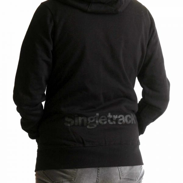 singletrack merch hoody hoodie back black