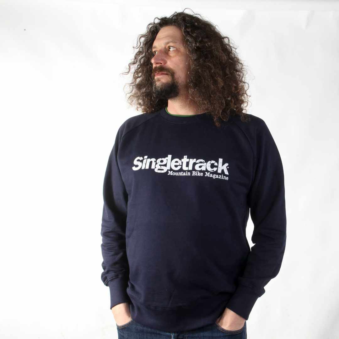 Singletrack Vintage Organic Sweatshirt - Navy Blue
