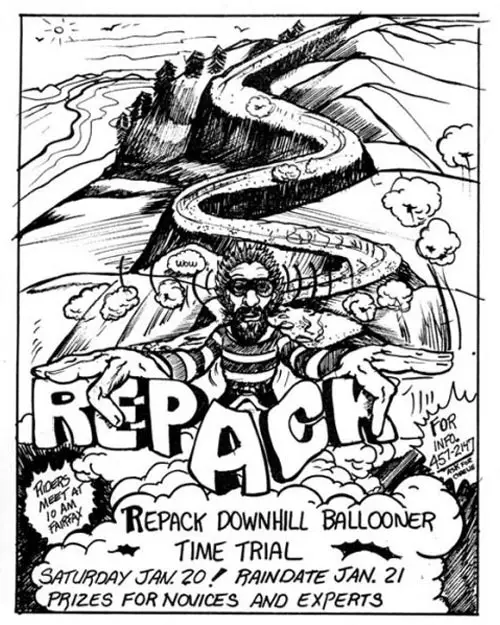 repack retro mountain bike race poster