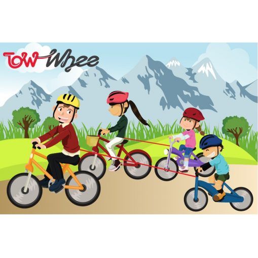 towwhee bike bungy cartoon