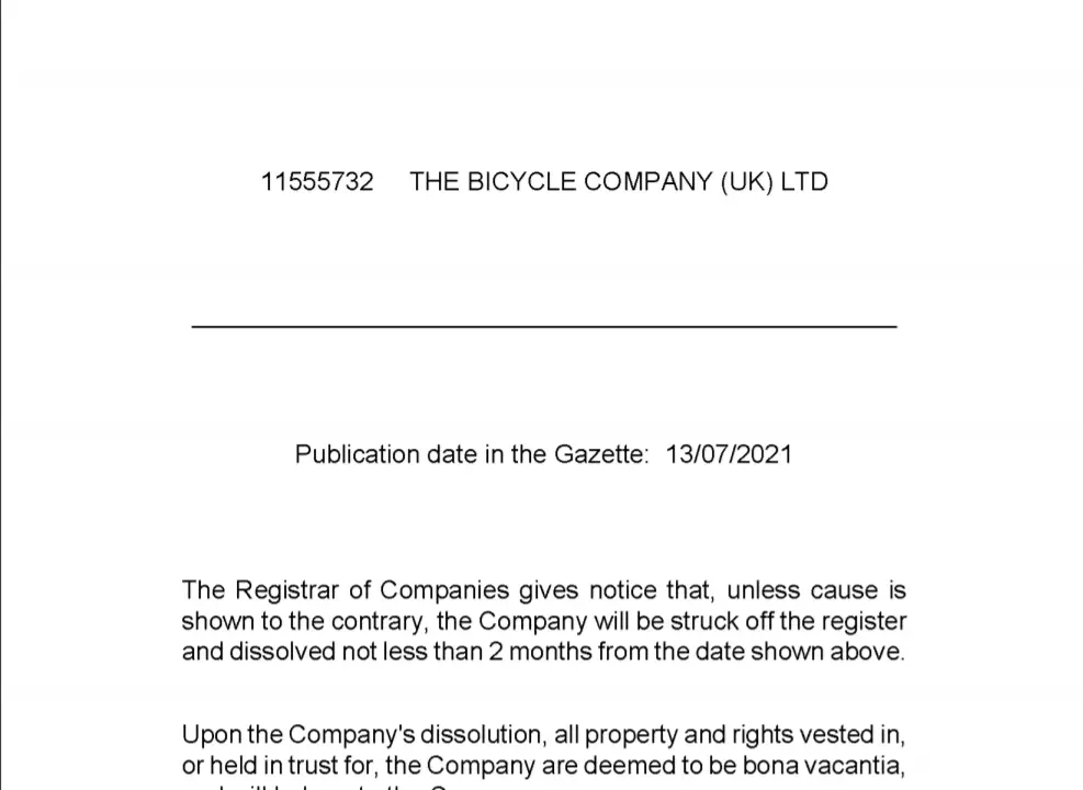 Bicycle company UK