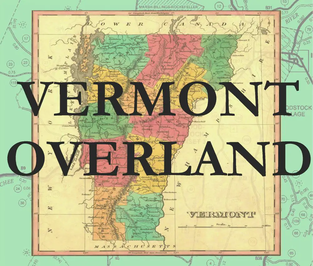 VOGP poster based on early Vermont map