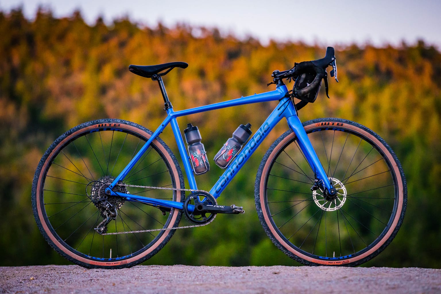 metallic blue bike