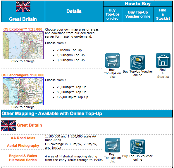 Memory Map Great Britain Top-up