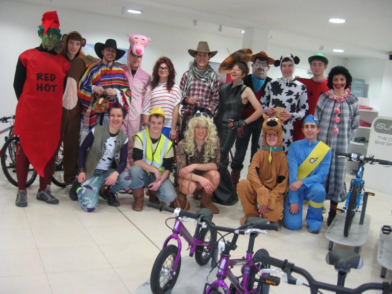 Islabikes in costume for charidee