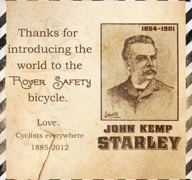 Happy birthday to the creator of the bicycle as we know it