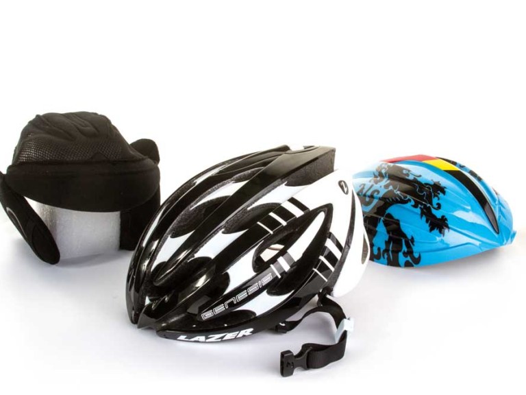 Lazer Genesis helmet with limited edition Flanders aero-shell