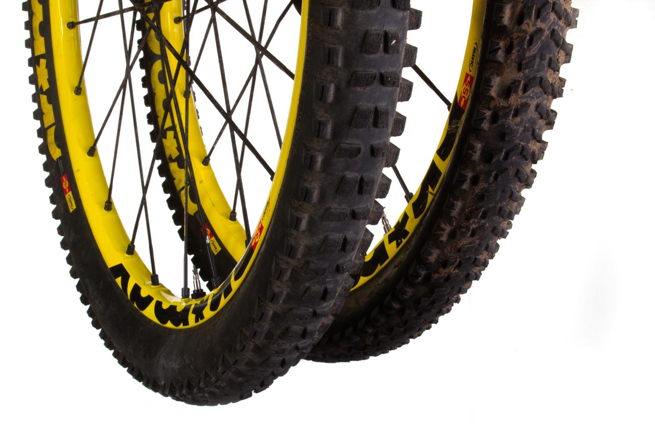 Mavic Crossmax Enduro WTS 26in wheelset and tyres.