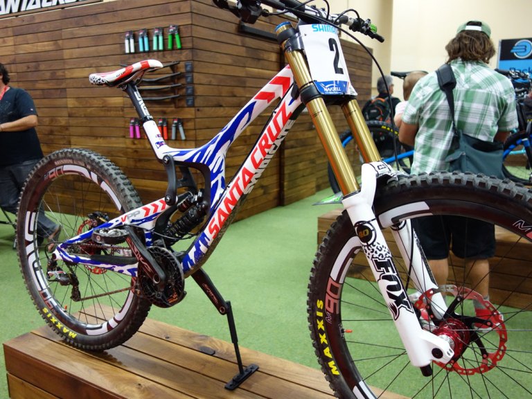 Interbike 2014: Josh Bryceland’s Santa Cruz V10 on show.