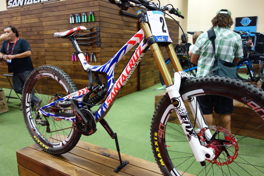 Interbike 2014: Josh Bryceland’s Santa Cruz V10 on show.