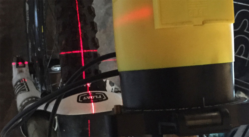 Laser Precision! All you need to get your bars straight.