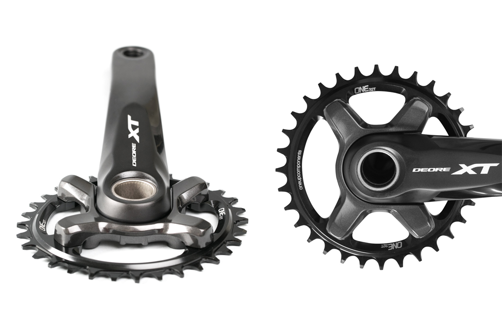 OneUp Components’ narrow/wide for Shimano’s newest cranks