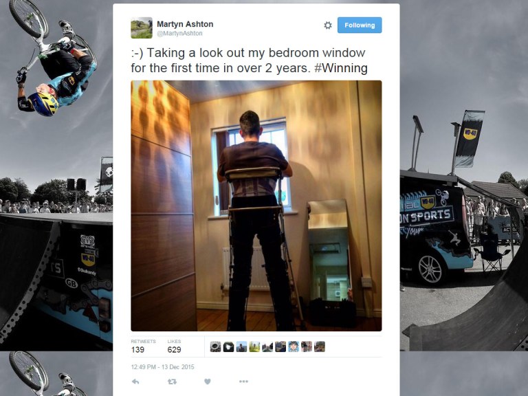 Martyn Ashton Looks Out Of His Window