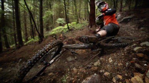 Emyr Davies in the mud