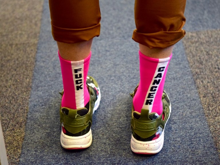 Morvélo’s F**K CANCER socks back on sale