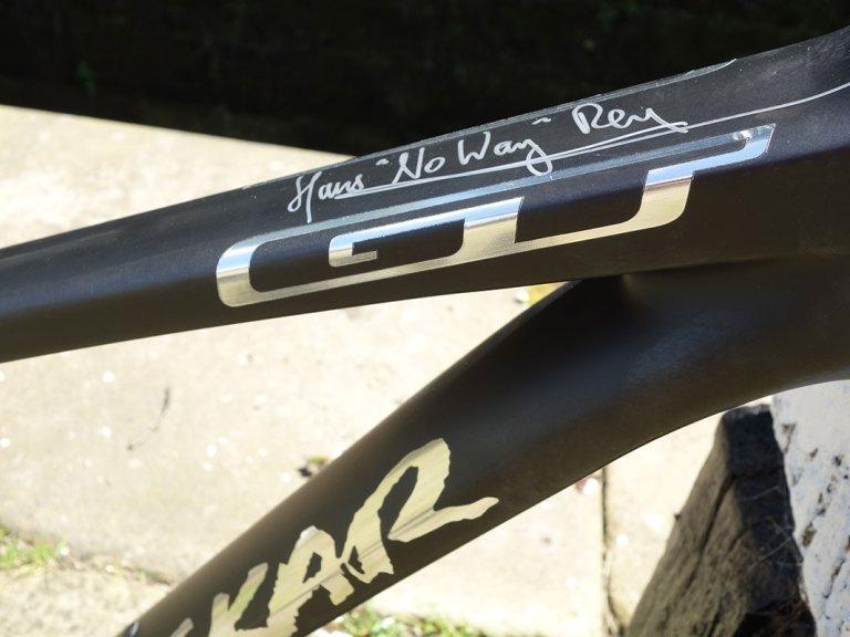 Competition: Win a carbon GT Zaskar frame signed by Hans Rey!