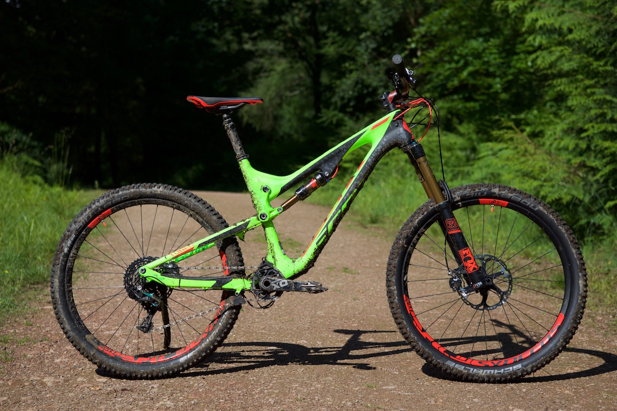 scott genius lt enduro 27.5 carbon fox kashima fluoro green barney grouptest issue magazine 107