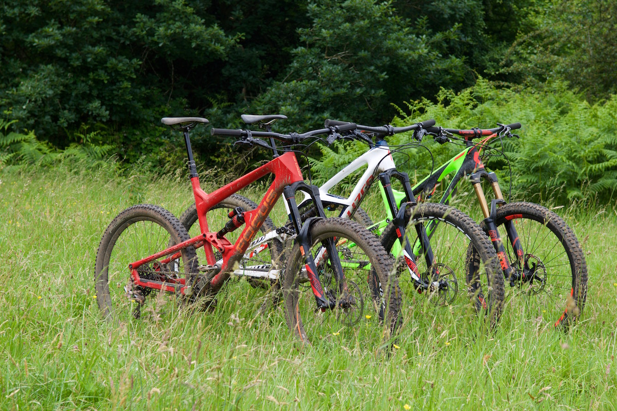 scott genius lt enduro 27.5 carbon fox kashima fluoro green barney grouptest issue magazine 107