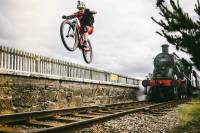 danny macaskill red bull train steam trails santa cruz gopro