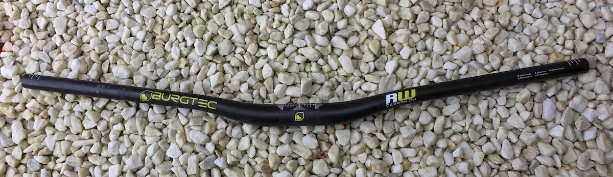 burgtec carbon handlebar yeti sb hope brakes short stem riser bar