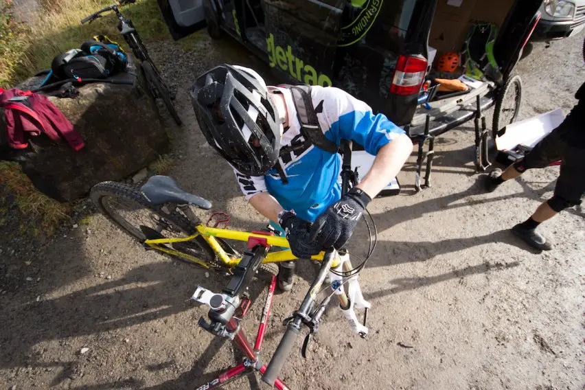 fork test group x-fusion dt swiss fox float rockshox pike bos deville formula bikepark wales bpw rob wil david hayward