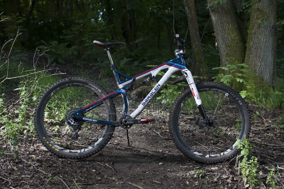 saracen kili flyer carbon frame 27.5 full suspension rs1 rs-1 rockshox doss fox dropper sram patriot