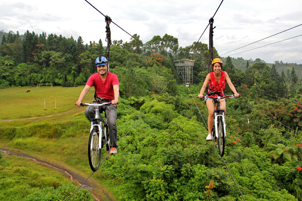 WTF: Fancy Riding Supermarket Bikes On A Tightrope?