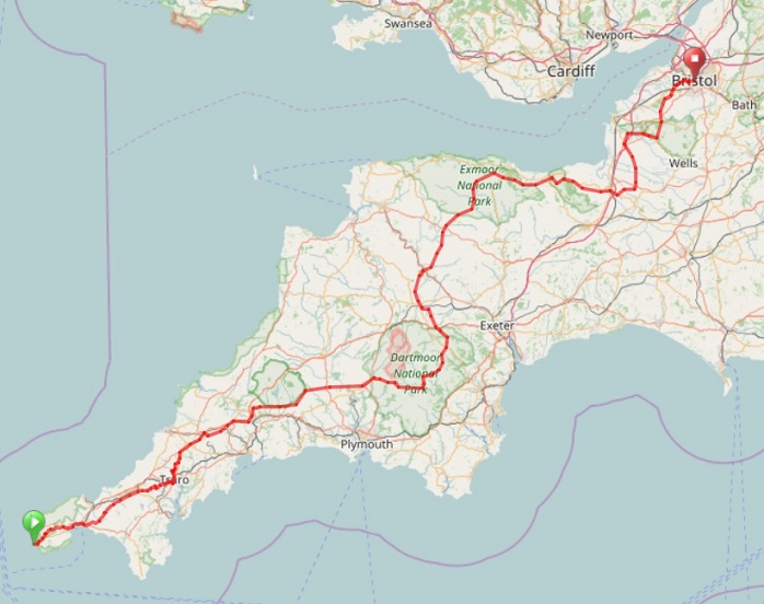 Event: 6 Day Epic From Land’s End To Bristol