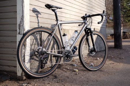 alchemy kratos titanium gravel adventure bike fox float suspension fork