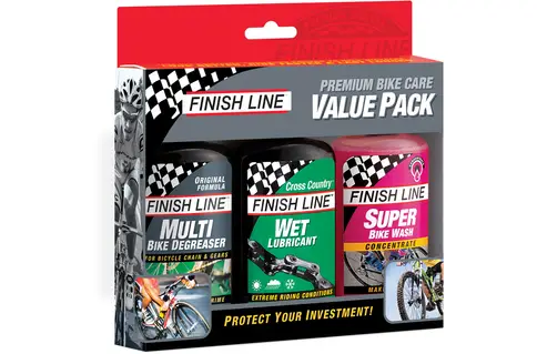 Keep clean and lubed with this Finish Line Value pack.