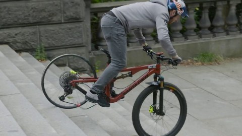 Danny MacAskill breaking carbon wheels