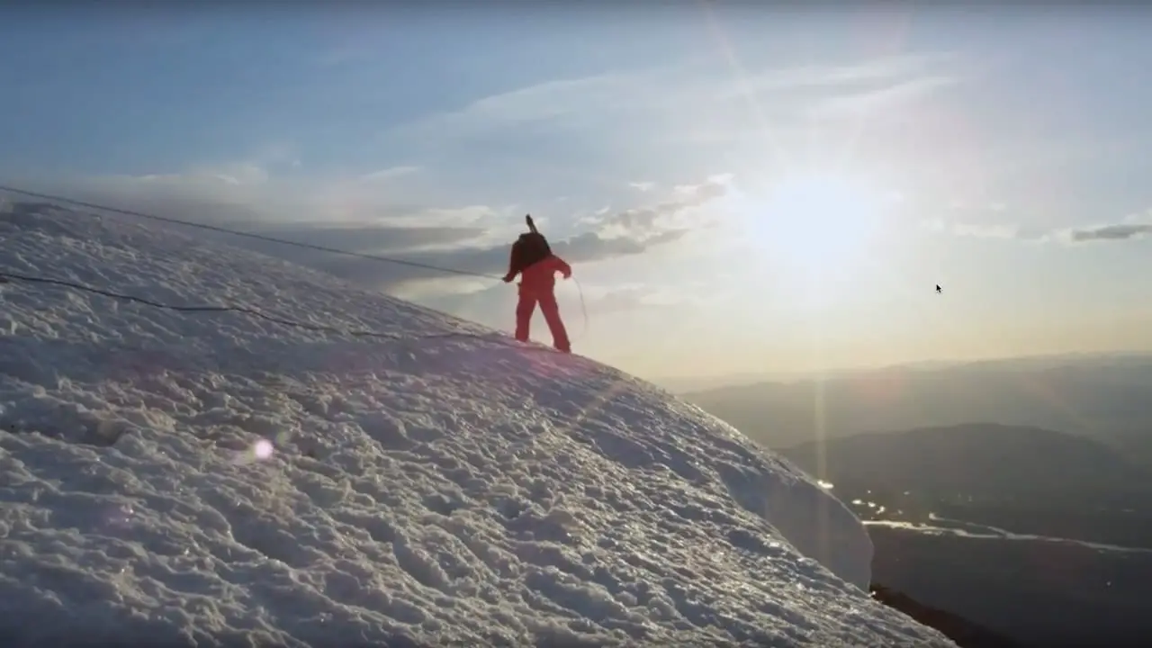 Casey Brown and Cam McCaul crash on Corbet's Couloir.